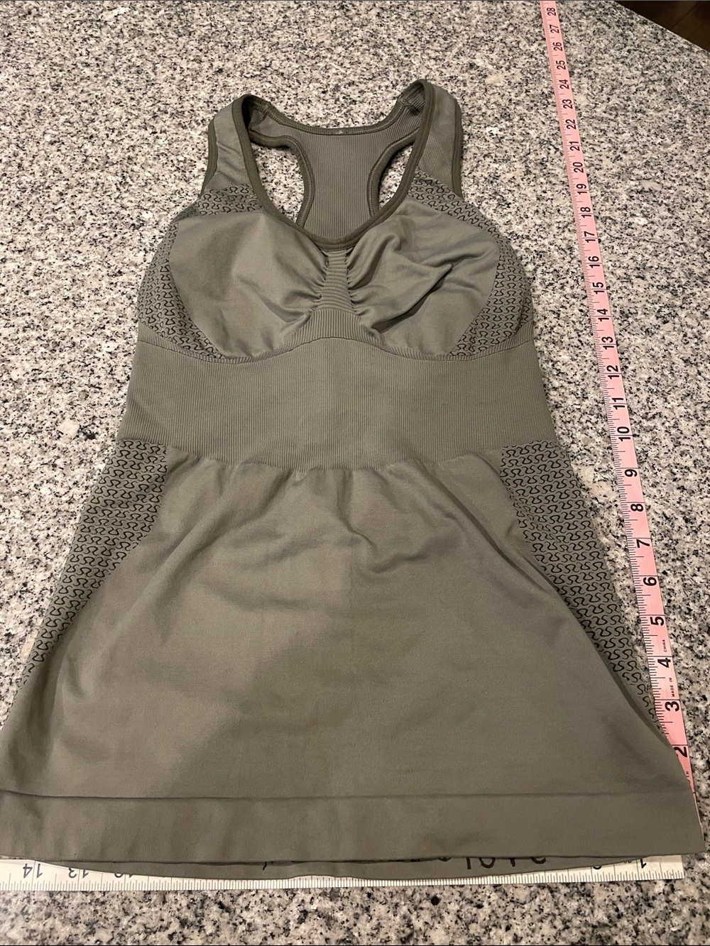 Lululemon Heart Rate Monitor Tank Top-Olive Green-XS/S